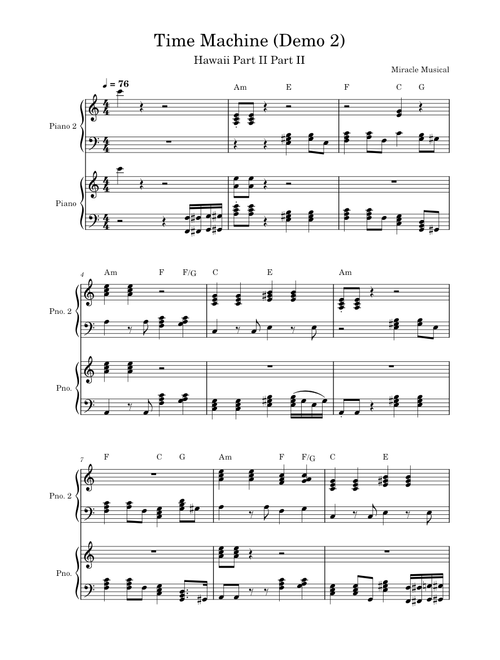 Time Machine (Demo 2) – Miracle Musical