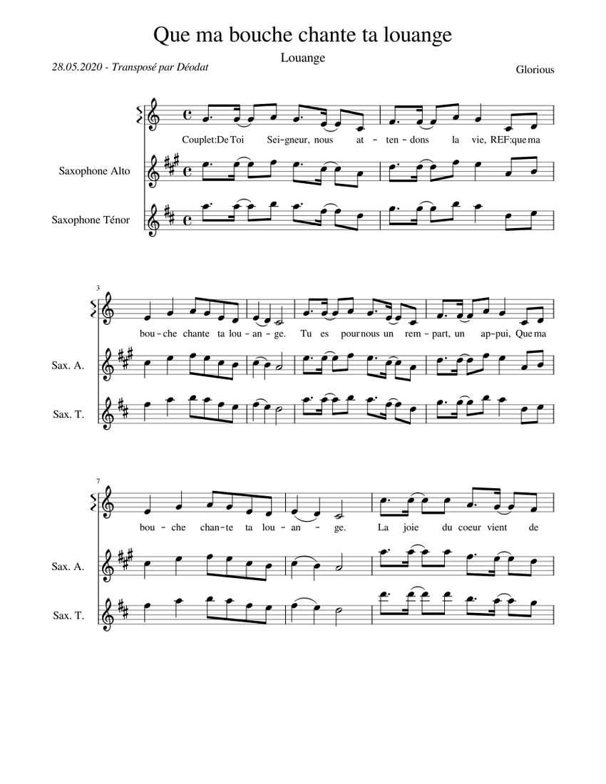 Que Ma Bouche Chante Ta Louange Piano Que ma bouche chante ta louange - piano tutorial