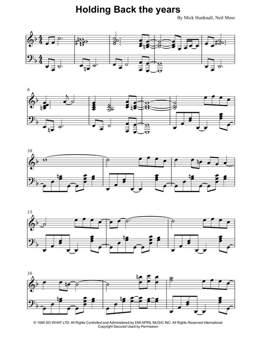 Holding Back The Years (Arr. Piano Go Life) - Simply Red (Piano Solo)