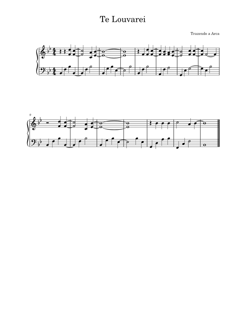 Te louvarei My_First_Score Sheet music for Piano (Solo)