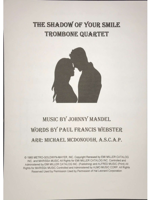 The Shadow Of Your Smile (Arr. Dr. Michael C. McDonough A.S.C.A.P.) - Johnny Mandel (Brass Ensemble)