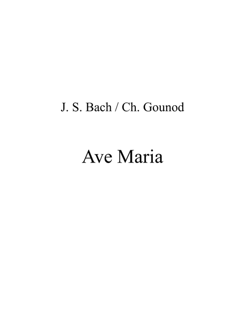 Ave Maria Bach / Gounod (viola duet) (Arr. mcbleke) (Viola Duet)