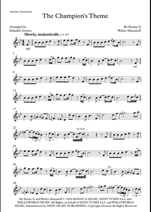 Play Official version of The Champion's Theme Sheet Music by Kenny G ...