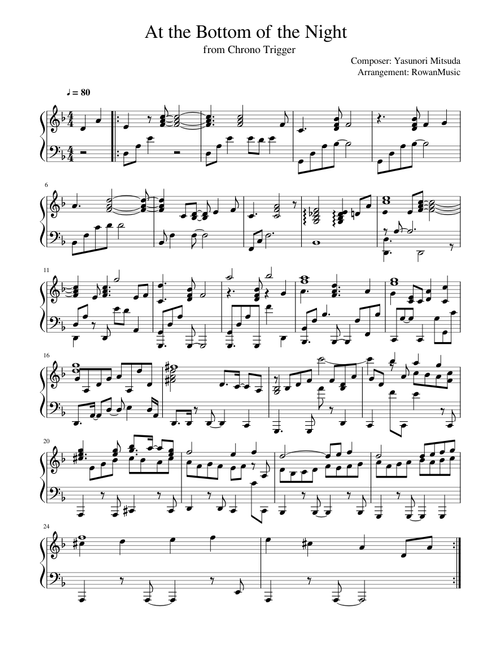 Chrono Trigger: At the Bottom of the Night (Piano)