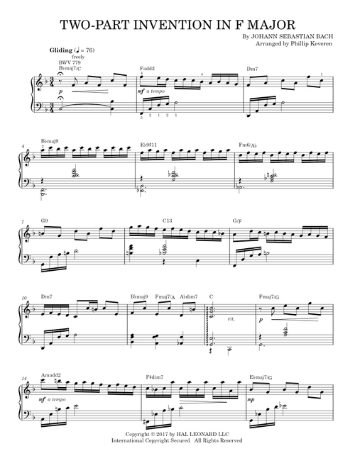 Invention In F major (Piano Solo)