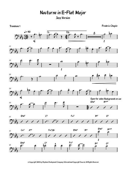 Nocturne In Eb Major, Op. 9, No. 2 (Arr. David Lartey) - Chopin (Trombone Solo)