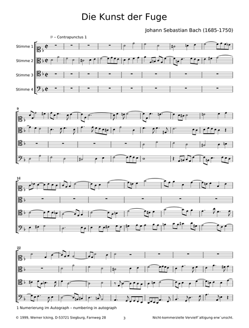 Die Kunst der Fuge, BWV 1080 - Johann Sebastian Bach