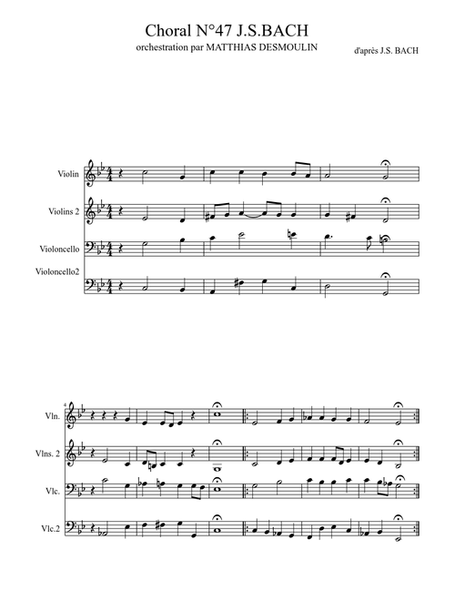 Choral N° 47 J.S. BACH