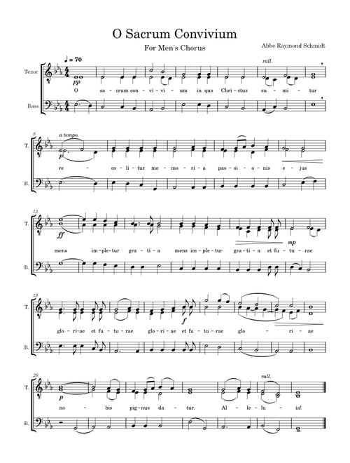 O Sacrum Convivium TTB - Abbe Raymond Schmidt