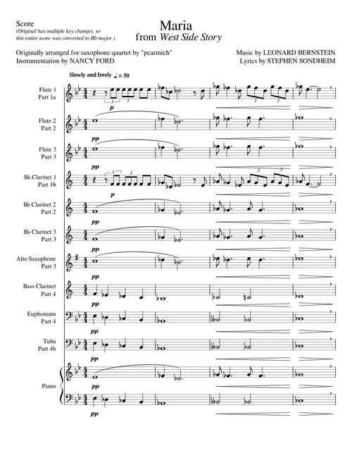 Maria – Leonard Bernstein (for wind ensemble)