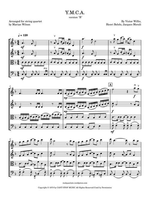 Y.m.c.a. (Arr. Marian Wilson) - Village People (String Quartet)