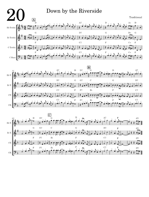 LEADSHEET Down By the Riverside