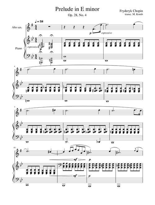 Prelude in E minor Op. 28, No. 4 - F. Chopin
