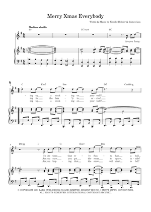 Play Official version of Merry xmas everybody Sheet Music by Slade for ...