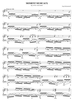 Sergei Rachmaninoff: Moment Musicaux Op.16 No.4 in E minor Sheet