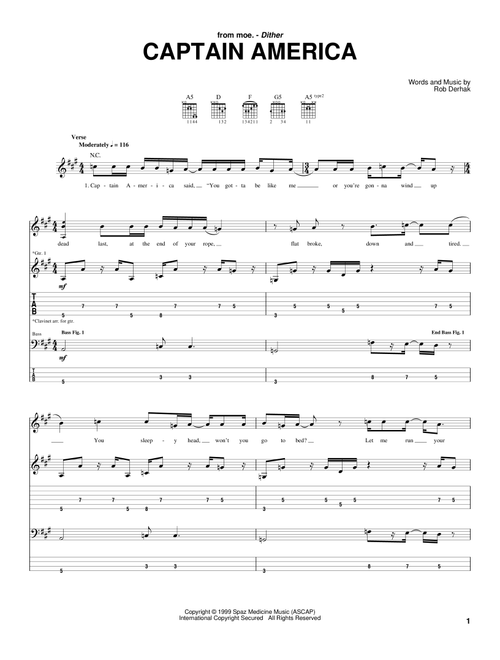 Captain America - moe (Guitar Tab)