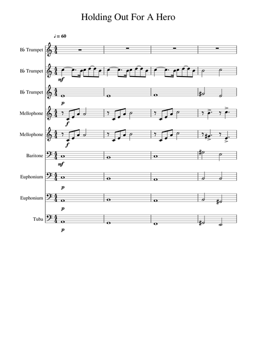 Holding Out For A Hero (Transcribed For Drum Corps)