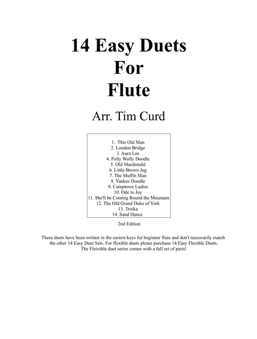 14 Easy Duets for Flute (Arr. Tim Curd) - trad (Instrumental Duet)