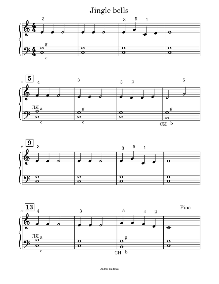 Jingle bells easy Sheet music for Piano (Solo)