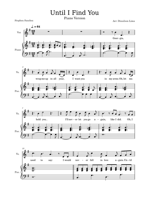 Until I Find You – Stephen Sanchez(Piano Version)