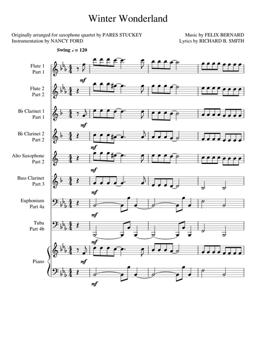 Winter Wonderland - Felix Bernard and Richard B. Smith (for wind ensemble)
