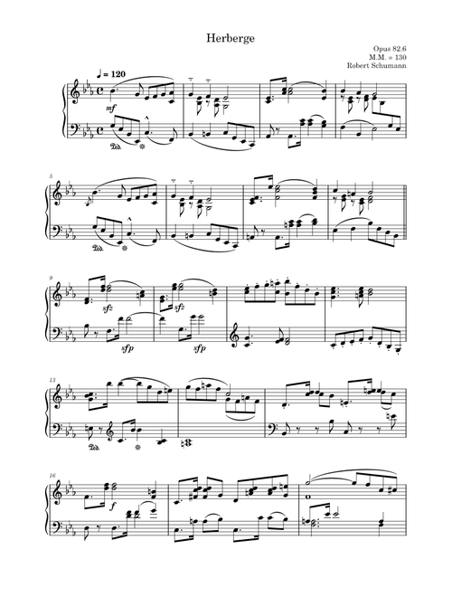 Waldszenen, Op.82 – Robert Schumann Waldszenen, Herberge, Opus 82 Nr. 6 - Robert Schumann