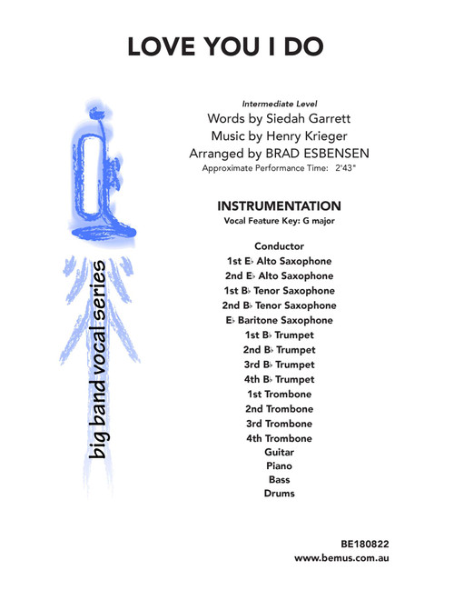 Love You I Do (Arr. Brad Esbensen) - Jennifer Hudson (Jazz Ensemble)
