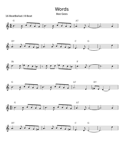 Words - Bee Gees
