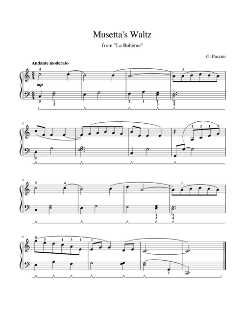 Musetta's Waltz – Giacomo Puccini