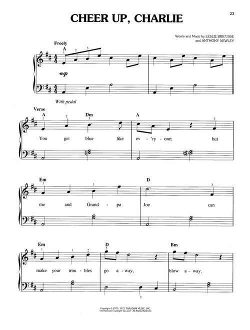 Cheer Up, Charlie (from Willy Wonka & The Chocolate Factory) (Arr. Sam Holland) - Leslie Bricusse & Anthony Newley, Anthony Newley, Leslie Bricusse (Easy Piano)