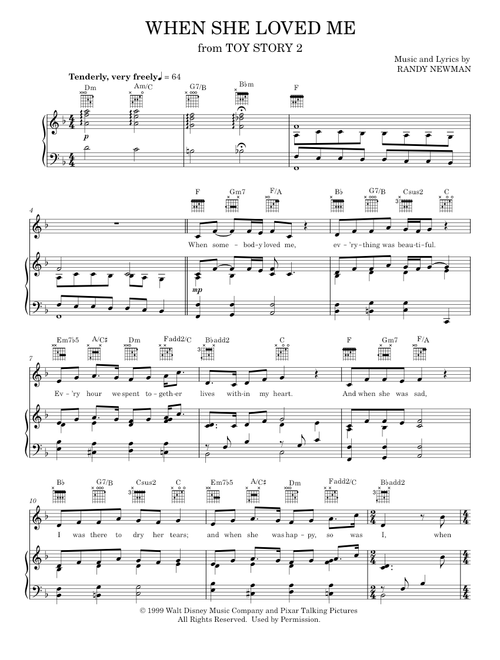 When She Loved Me (from Toy Story 2) [Classical version] - Sarah McLachlan, The Opera Men (Piano-Vocal-Guitar)