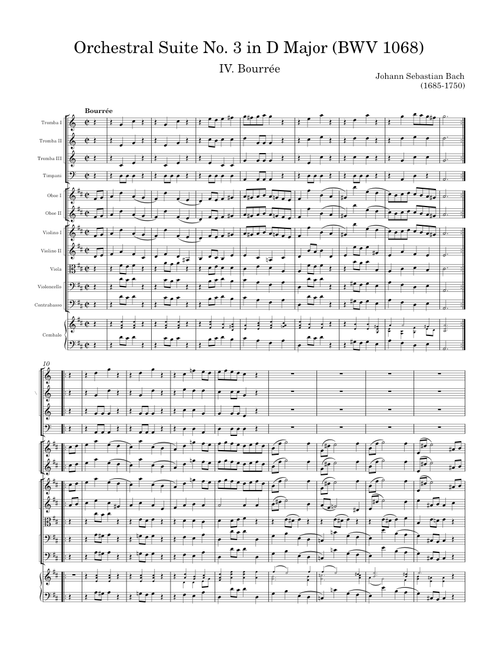 Orchestral Suite No. 3 in D Major (BWV 1068): IV. Bourrée