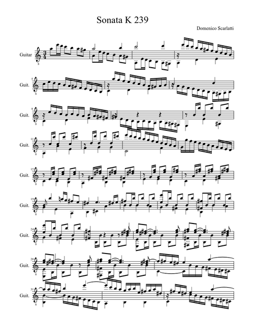 Sonata K 239 - D. Scarlatti
