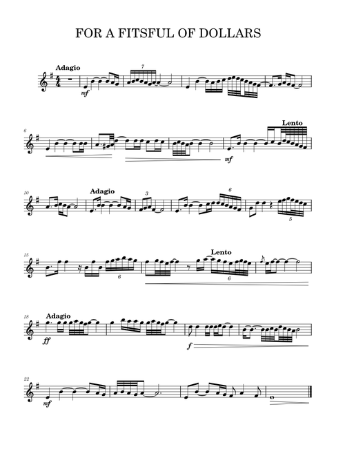 For a Fitsful of Dollars – Ennio Morricone
