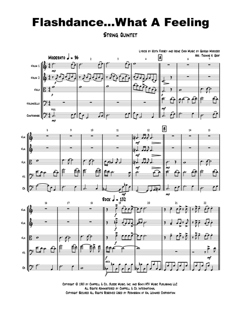 Flashdance...what A Feeling (Arr. Thomas H. Graf) - Irene Cara (String Ensemble)