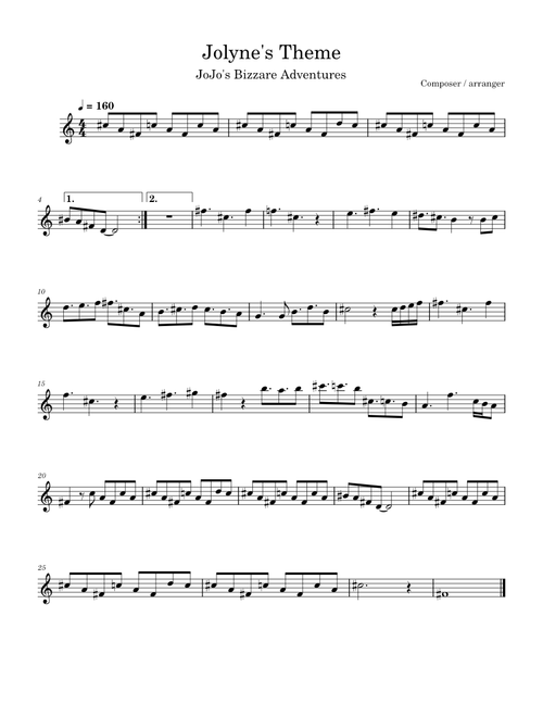 Jolyne Theme Trumpet