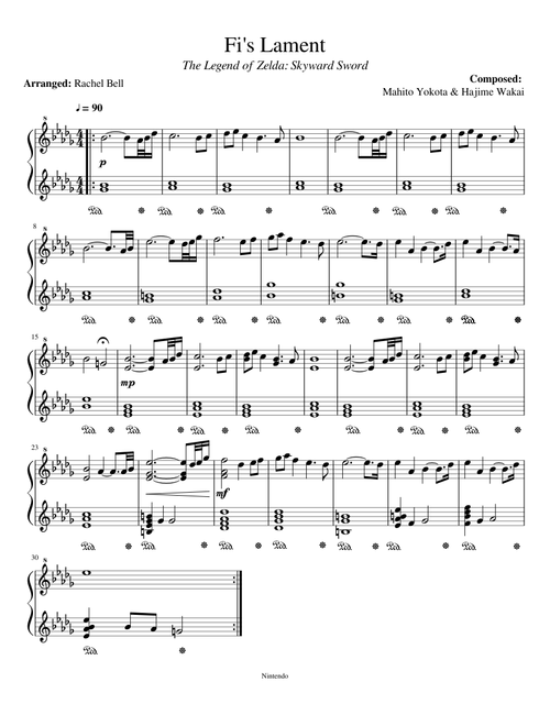 Fi's Lament - The Legend of Zelda: Skyward Sword (Piano)