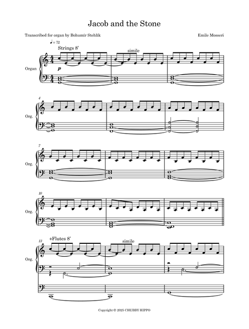 Jacob And The Stone (Arr. Bohumír Stehlík) - Emile Mosseri (Organ)
