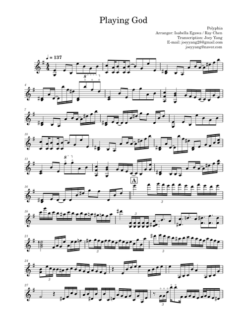 Polyphia - Playing God violin version (arr. Isabella Egawa & Ray Chen)