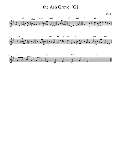 Welsh - the Ash Grove