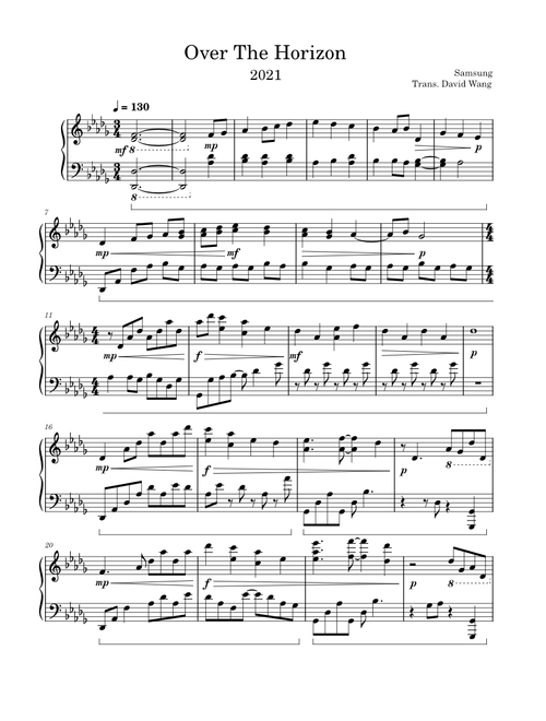 Over The Horizon 2021 – Samsung/Yiruma [READ DESCRIPTION]