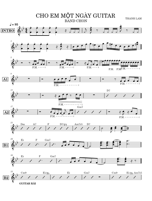 CHO EM MỘT NGÀY GUITAR – huyho2113