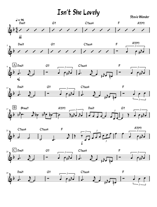Isn't She Lovely – Stevie Wonder Isn't She Lovely – Paul Tobey Piano