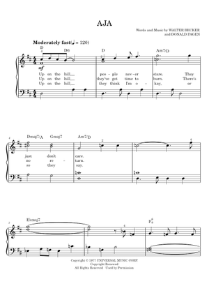 Aja - Steely Dan Sheet Music with Chords for Piano, Trombone tenor ...