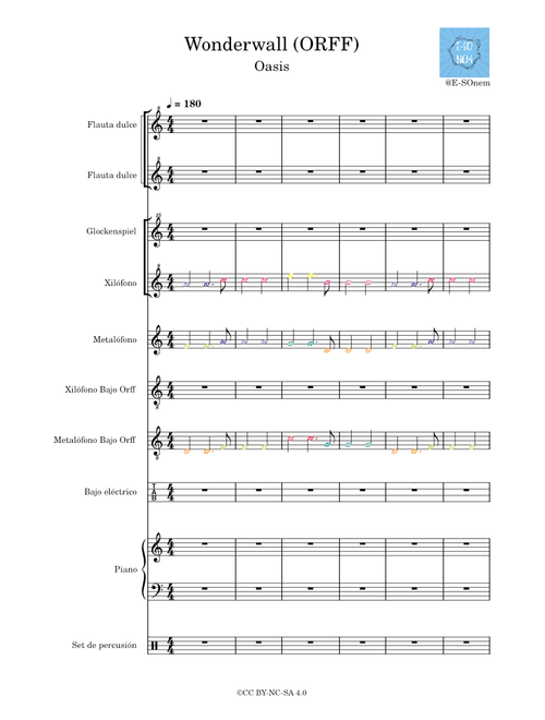 Wonderwall ORFF – Oasis