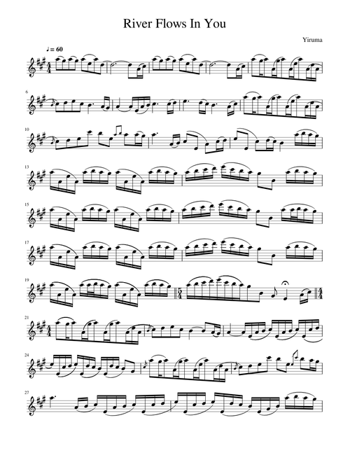 River Flows In You (Violin Part)