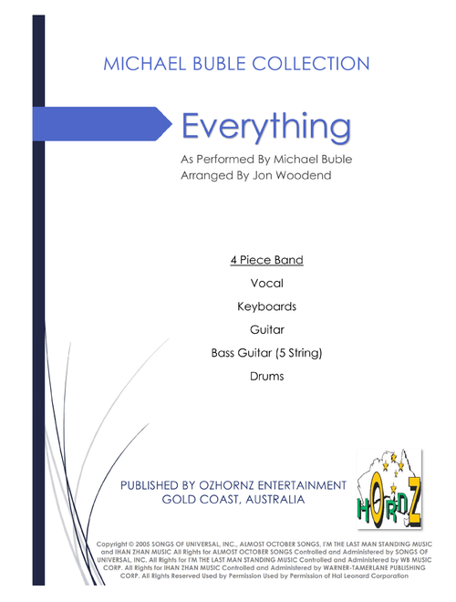 Everything (Arr. Jon Woodend) - Michael Buble (Small Ensemble)