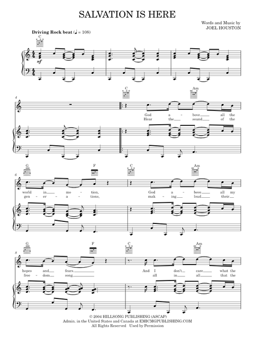 Salvation is here - Lincoln Brewster (Piano-Vocal-Guitar)