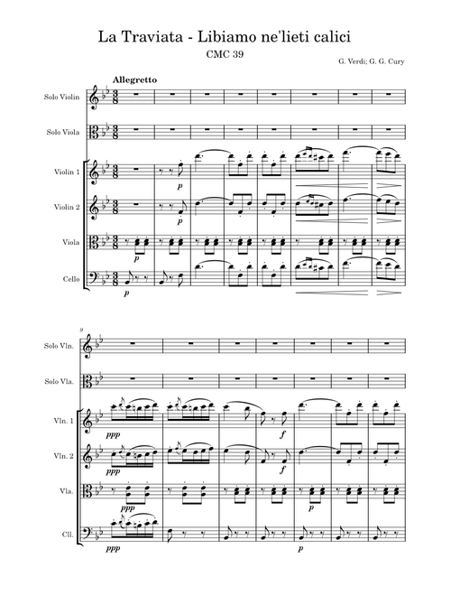 La Traviata - Libiamo ne'lieti calici – Giuseppe Verdi La Traviata