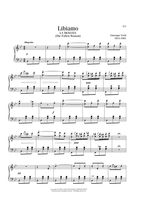 Libiamo (Brindisi) - Giuseppe Verdi (Piano Solo)